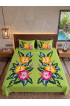 Hand Painted Rayon Bedsheet Set King Size